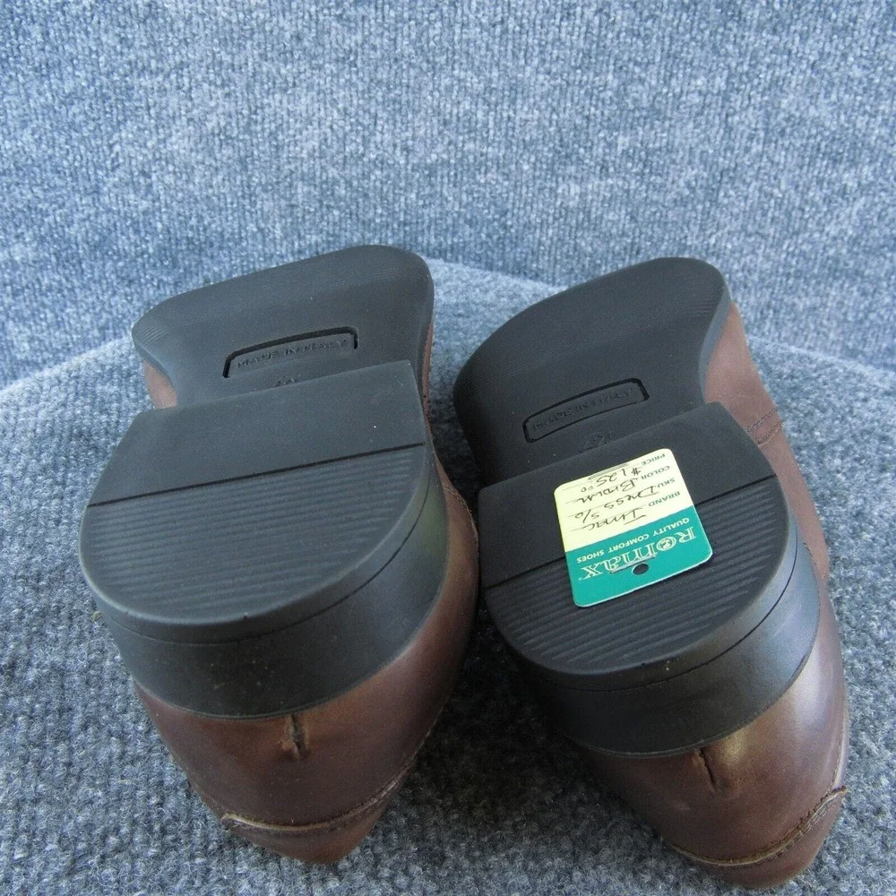 Imac‎ Men Loafer Shoes Brown Leather Slip On Size 42 Medium